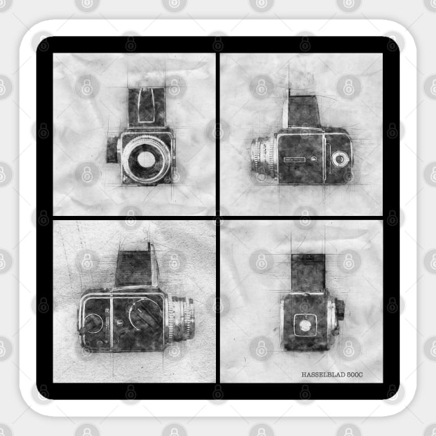 Hasselblad 500c Sketch Sticker by Blind Man Studio